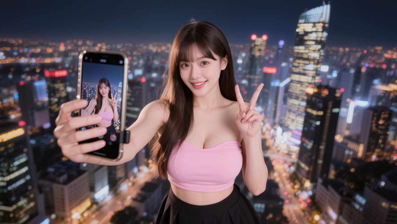 Crowded street scene in Shibuya at night